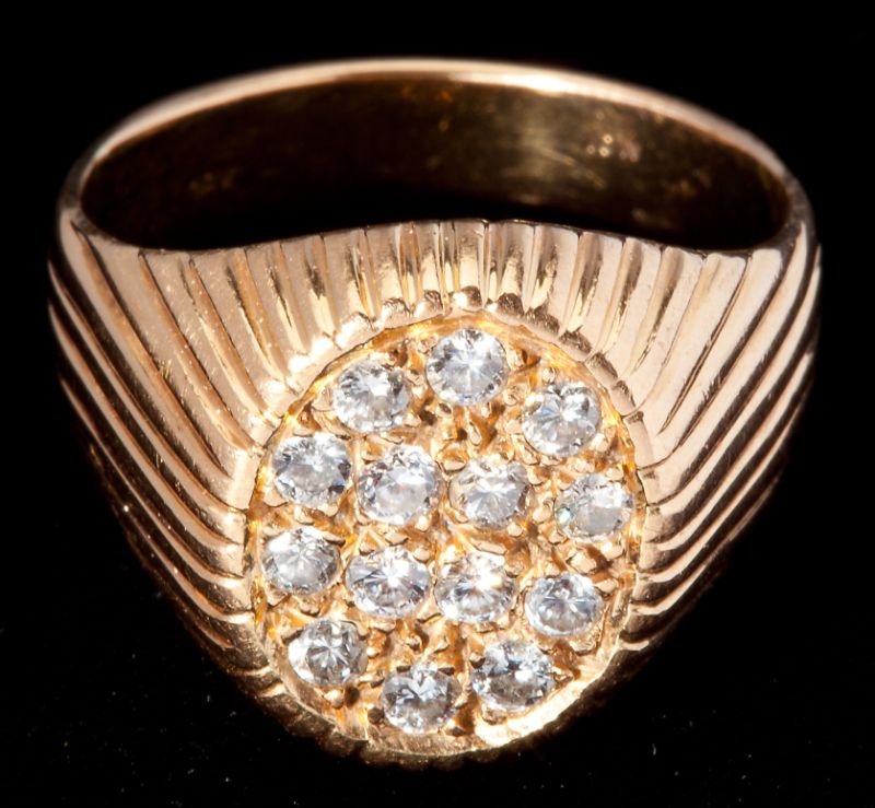 Rose Gold Diamond Cluster