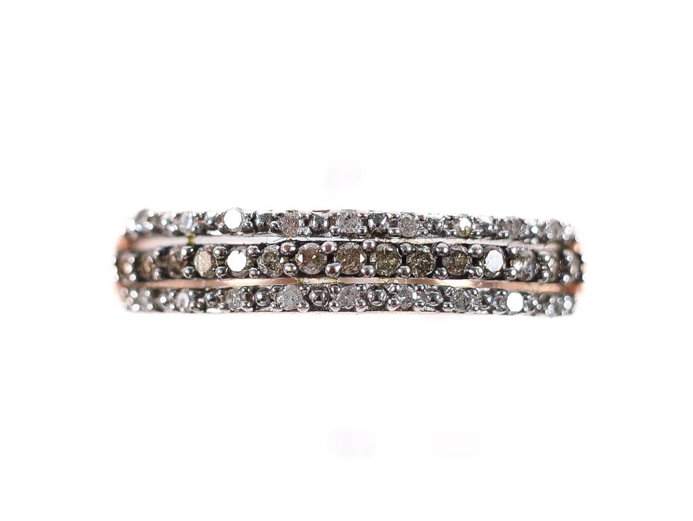 ROSE GOLD & DIAMOND RING, SIZE