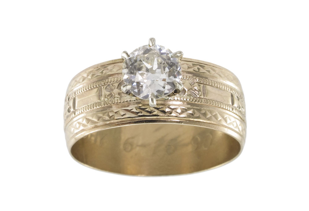 ROSE GOLD DIAMOND SOLITAIRE WEDDING