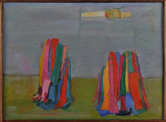 ROSE KUPER: "HUDDLED MASSES" Oil on