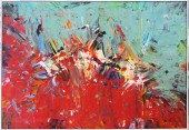 ROSE LINDZON (20TH C) LARGE OI