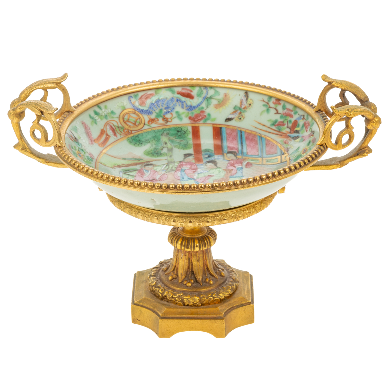 ROSE MANDARIN GILT METAL MOUNTED