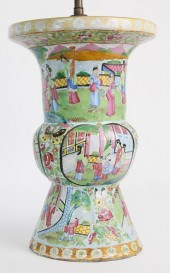 ROSE MANDARIN VASE MOUNTED AS