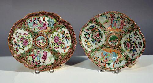 ROSE MEDALLION DISHESTwo 19th C.