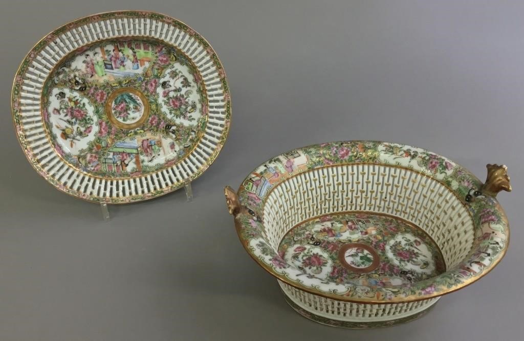 Rose Medallion fruit basket and