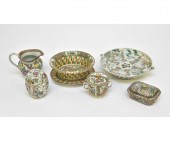 Rose Medallion oval fruit bowl