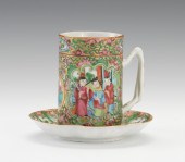 Rose Medallion Porcelain Cup a