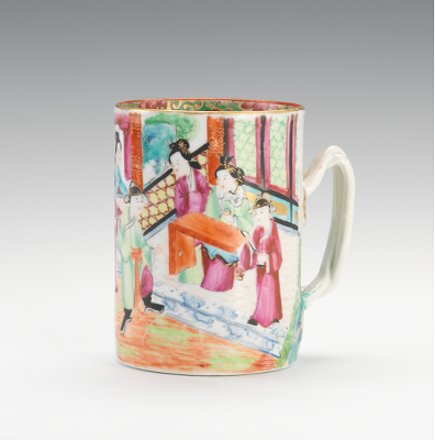 Rose Medallion Twisted Handle Cup
