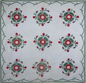 ROSE OF SHARON APPLIQUE QUILT,