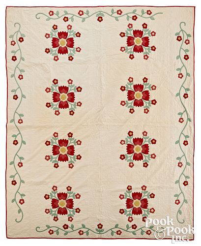 ROSE OF SHARON APPLIQUé QUILTRose