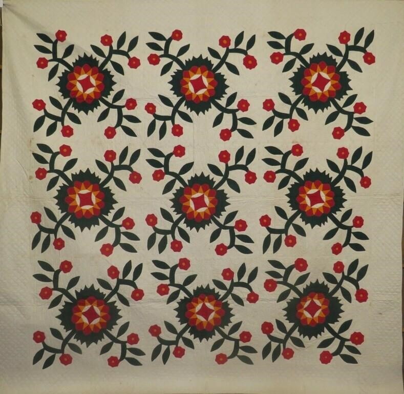 ROSE OF SHARON VARIANT QUILTca.