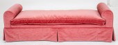 ROSE PINK MOHAIR UPHOLSTERED T