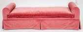 ROSE PINK MOHAIR UPHOLSTERED T