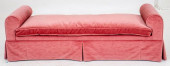 ROSE PINK MOHAIR UPHOLSTERED T