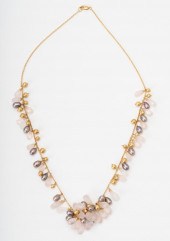 ROSE QUARTZ DROP NECKLACERose