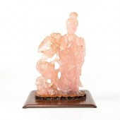 ROSE QUARTZ SCULPTURE GUANYIN