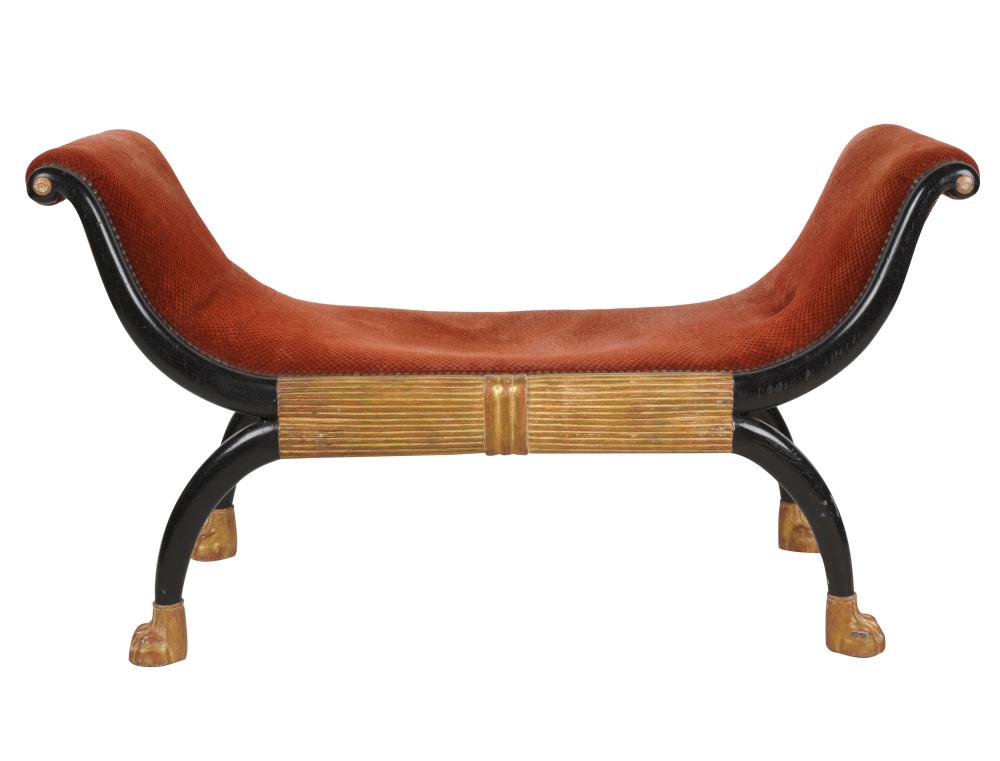 ROSE TARLOW REGENCY-STYLE BENCHgilt