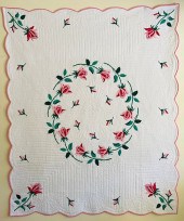 ROSE WREATH APPLIQUE QUILT, CI