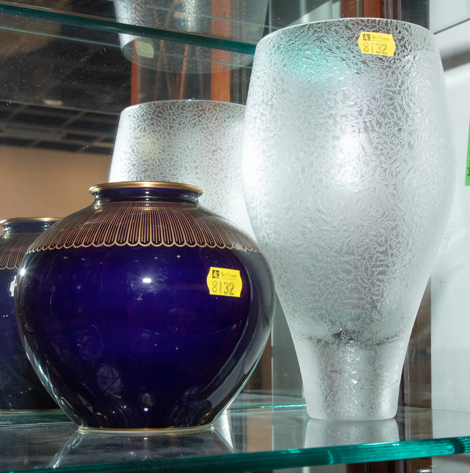ROSENTHAL ART GLASS VASE, PORCELAIN