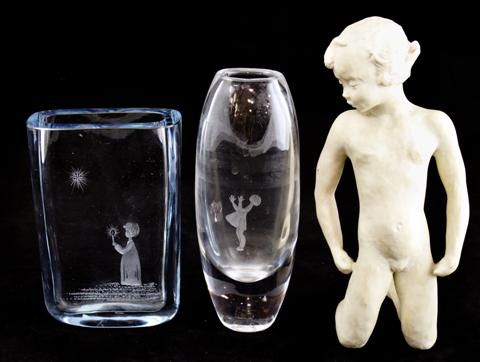 ROSENTHAL FIGURE AND TWO SWEDISH