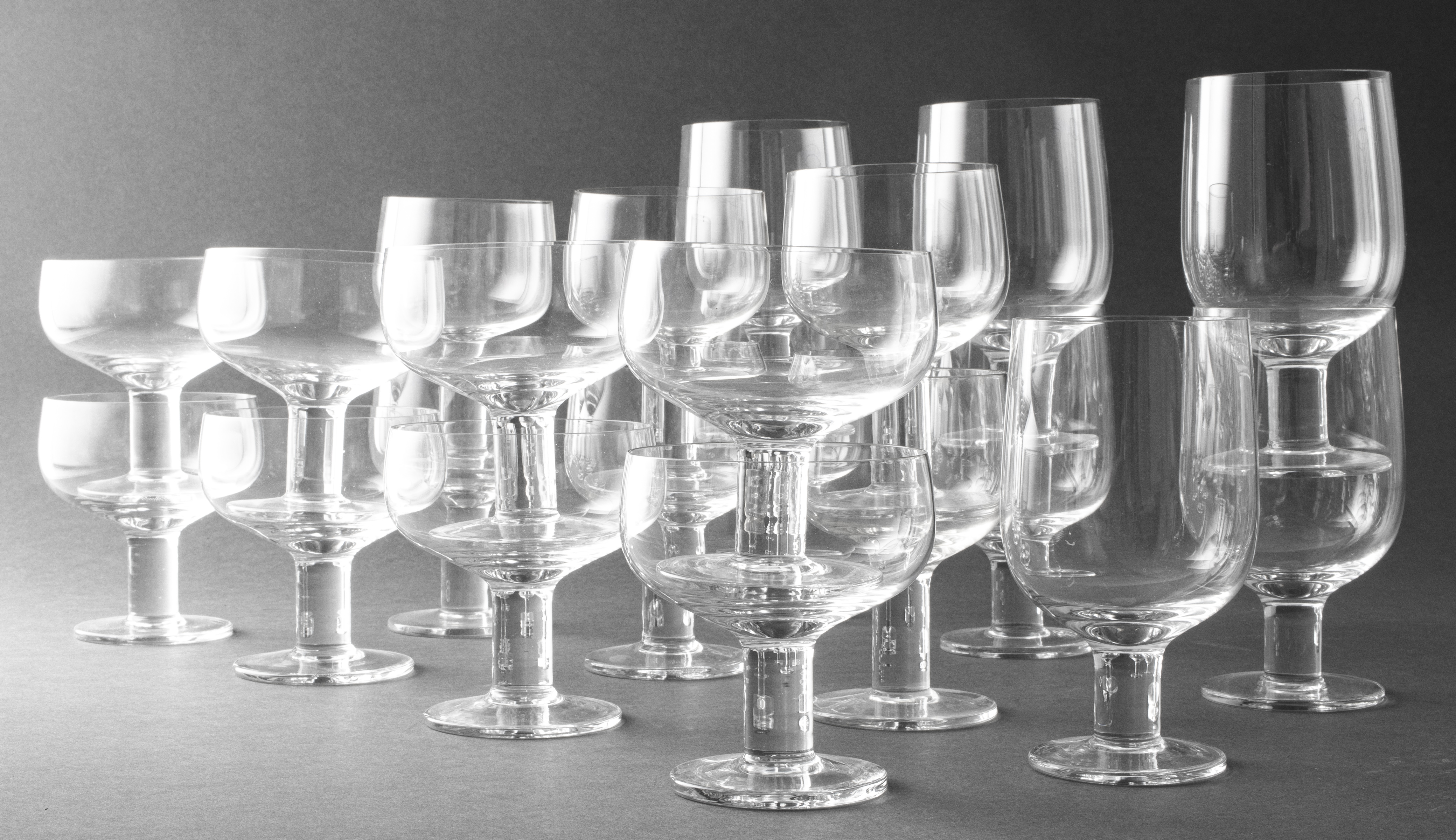 ROSENTHAL MODERN GLASS BARWARE,
