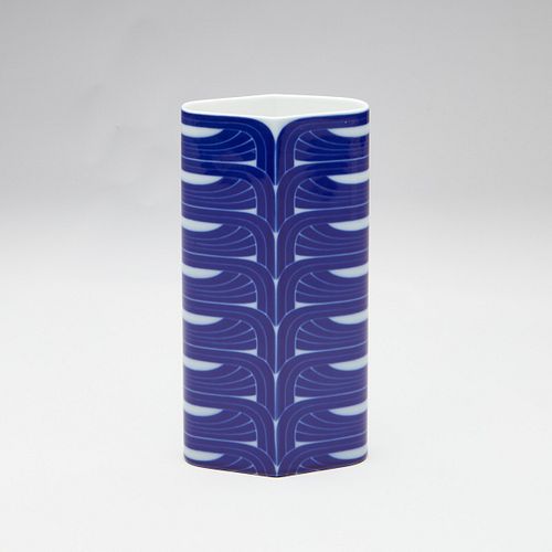 ROSENTHAL TALL B&W VASE W/