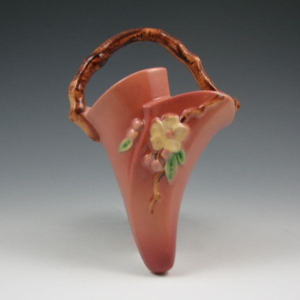 Roseville Apple Blossom wall pocket