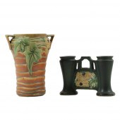 ROSEVILLE ART POTTERY 2PC GROU