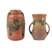 ROSEVILLE ART POTTERY 2PC GROU