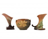 ROSEVILLE ART POTTERY 3PC GROU