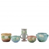 ROSEVILLE ART POTTERY 5PC. GRO