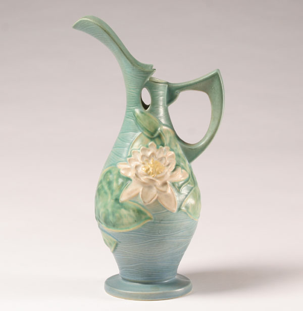Roseville art pottery ewer; Water