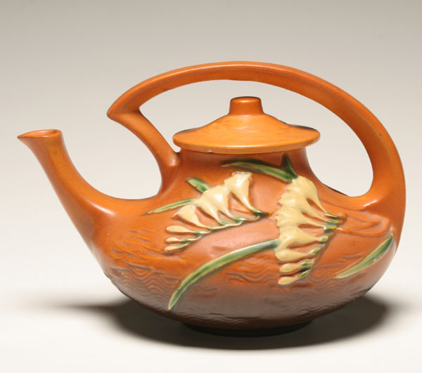 Roseville art pottery; freesia