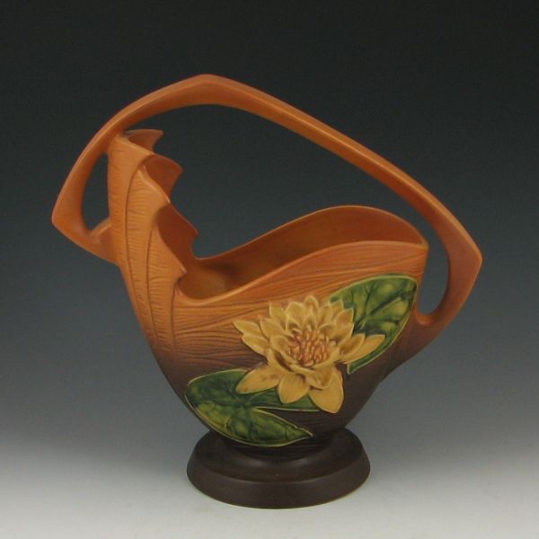 Roseville Basket brown yellow and