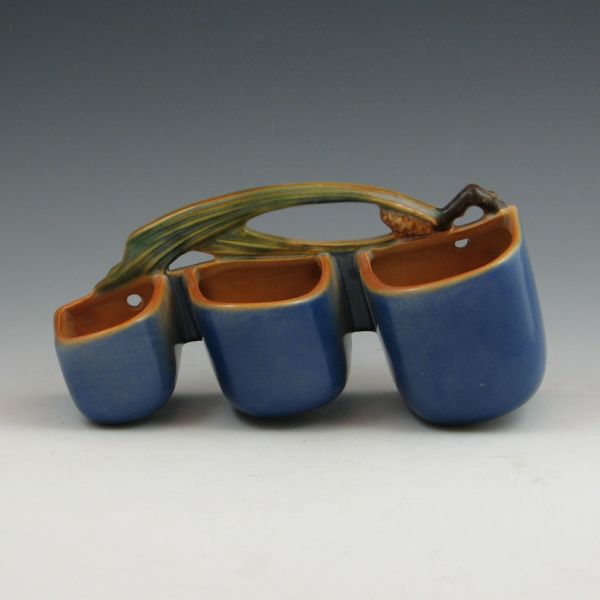 Roseville blue Pine Cone triple