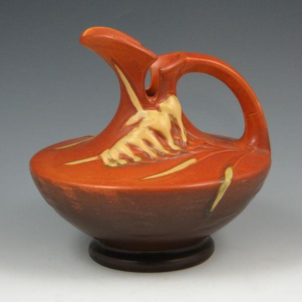 Roseville brown Freesia ewer. 