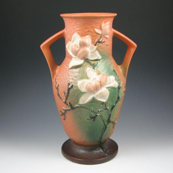 Roseville brown Magnolia vase. 