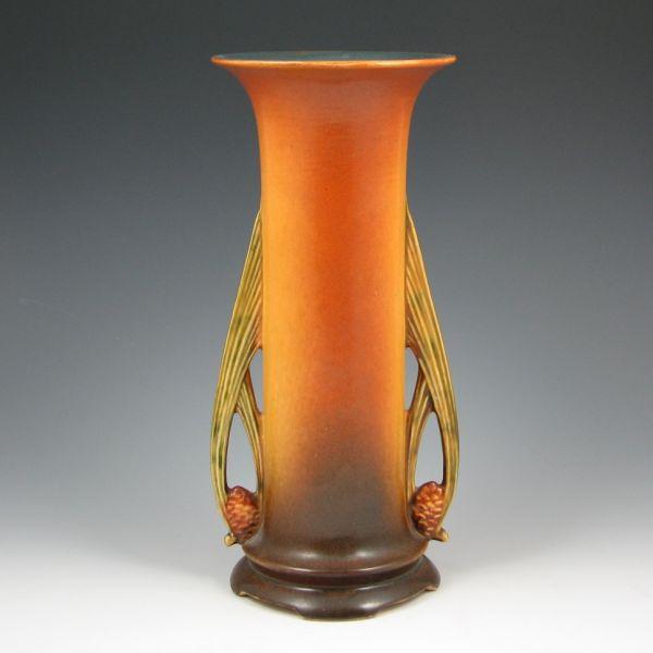 Roseville brown Pine Cone vase. 