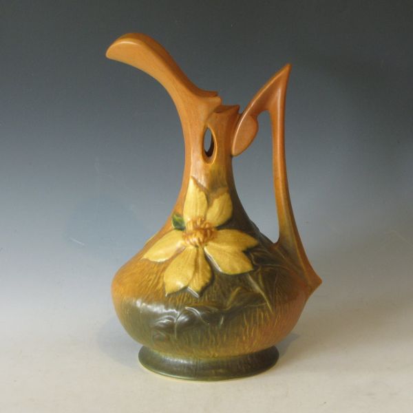 Roseville Clematis ewer in brown.