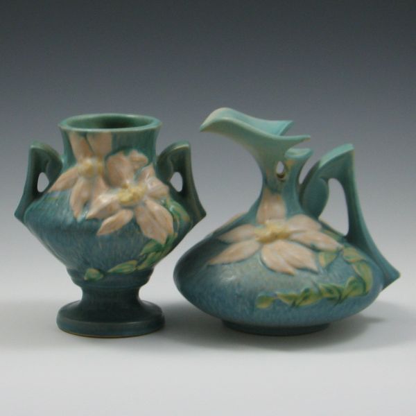 Roseville Clematis Vase and Ewer
