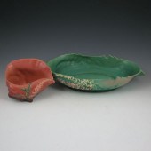 Roseville Conch Vase and Conso
