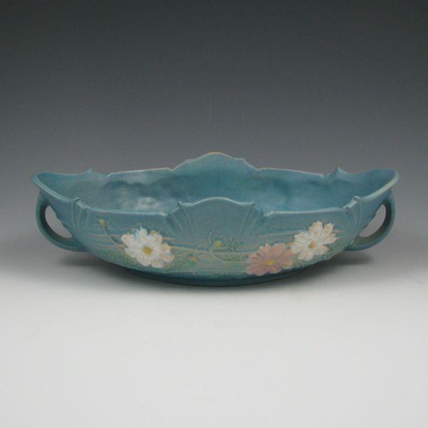 Roseville Cosmos bowl in blue. 
