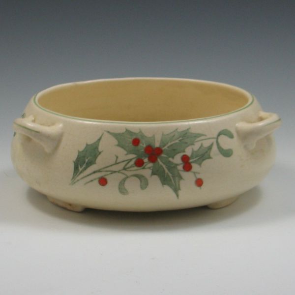 Roseville Creamware Holly Bowl