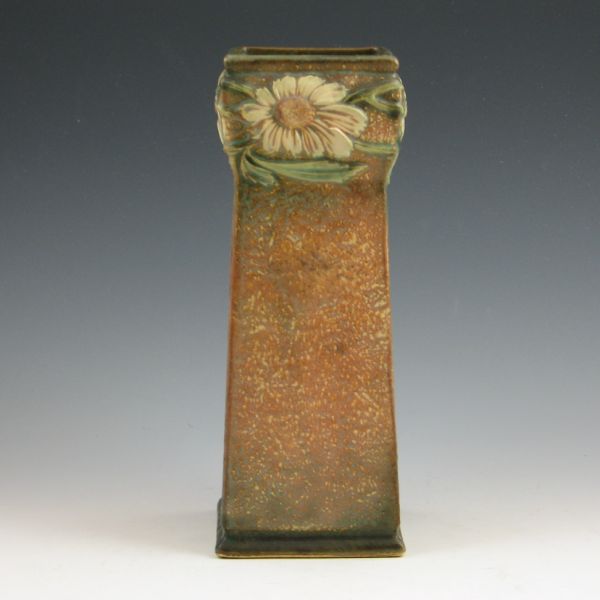 Roseville Dahlrose square vase.
