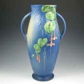 Roseville Fuchsia handled vase