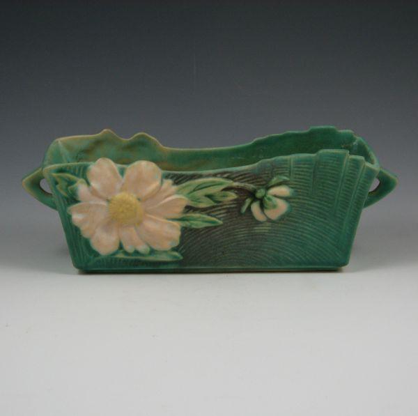 Roseville green Peony window