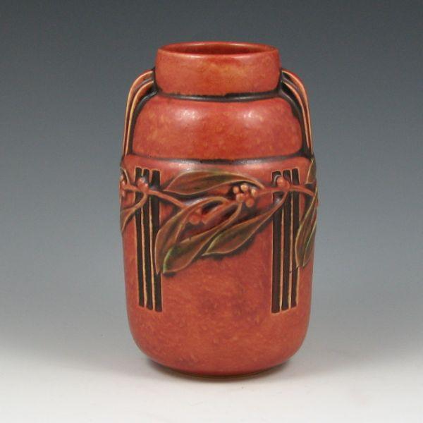 Roseville Laurel 668-6" vase in red