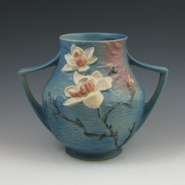 Roseville Magnolia handled vase