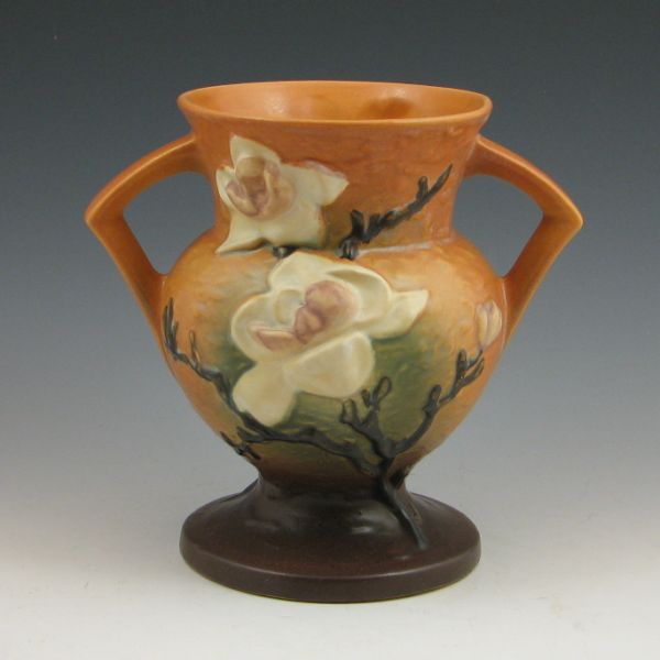 Roseville Magnolia handled vase
