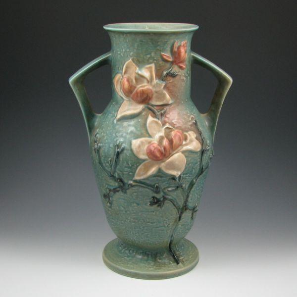 Roseville Magnolia handled vase